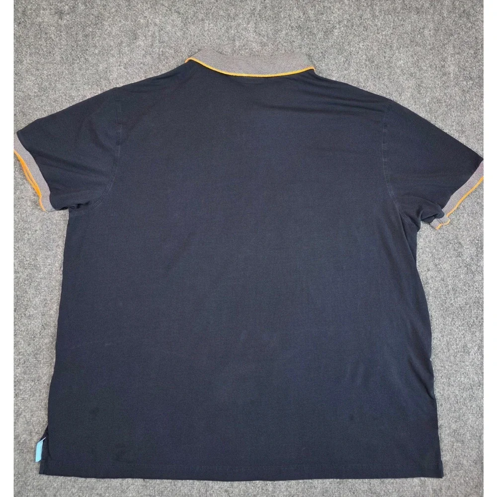 Psycho Bunny Polo Shirt Mens 4XL Navy Blue Pima Cotton Spandex Short Sleeve Logo - Picture 10 of 10